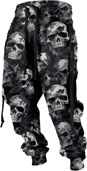 MARSVOVO Mens Western Aztec Pants Vintage Drawstring Fall Sweatpants with Pocket Cool Graphic Baggy Jogger Pants