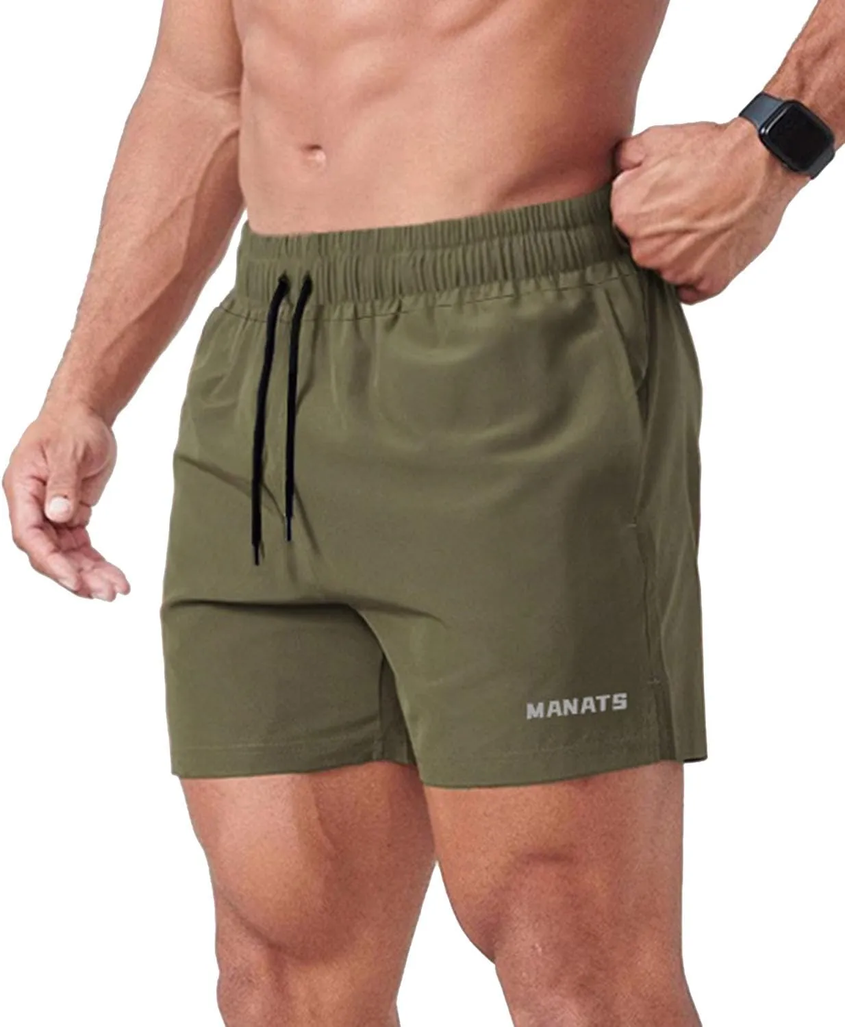 maytopia Men's Gym Shorts 5 Inch Quick Dry Running Workout Shorts Lightweight Fitted Athletic Shorts with Pockets