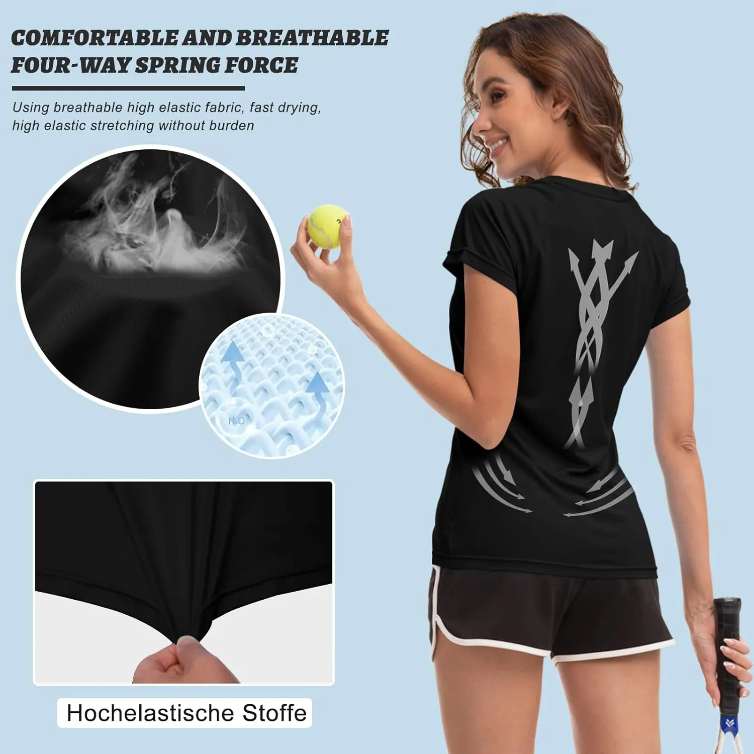 MEETWEE Women Rash Guard Short Sleeve T-Shirts Quick Dry Swim Shirt UPF 50  UV Sun Protection Lightweight Workout Swim Top