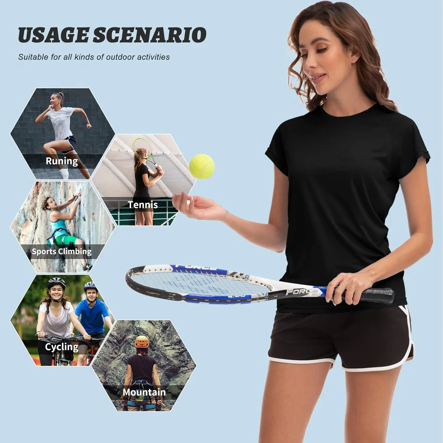 MEETWEE Women Rash Guard Short Sleeve T-Shirts Quick Dry Swim Shirt UPF 50  UV Sun Protection Lightweight Workout Swim Top