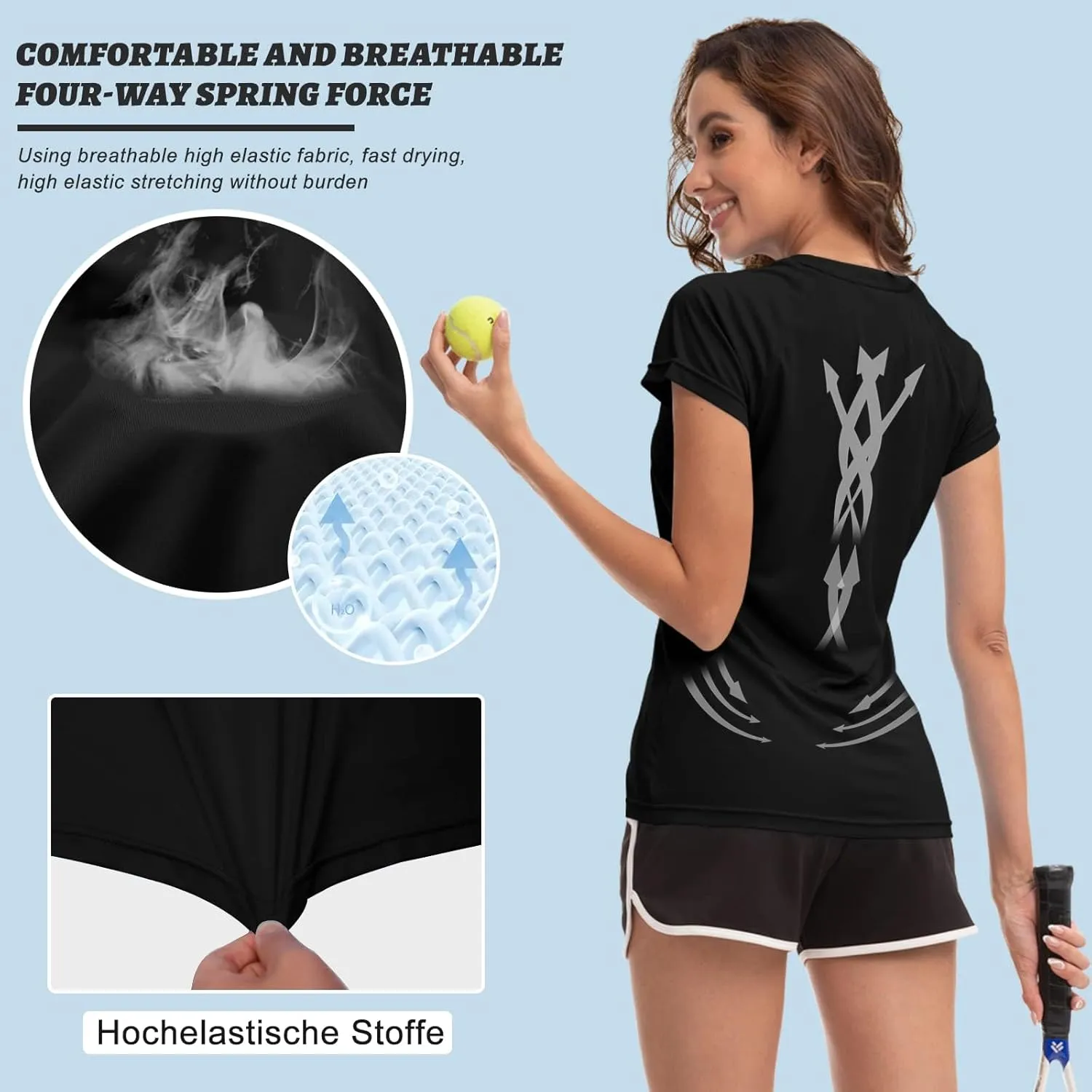 MEETWEE Women Rash Guard Short Sleeve T-Shirts Quick Dry Swim Shirt UPF 50  UV Sun Protection Lightweight Workout Swim Top