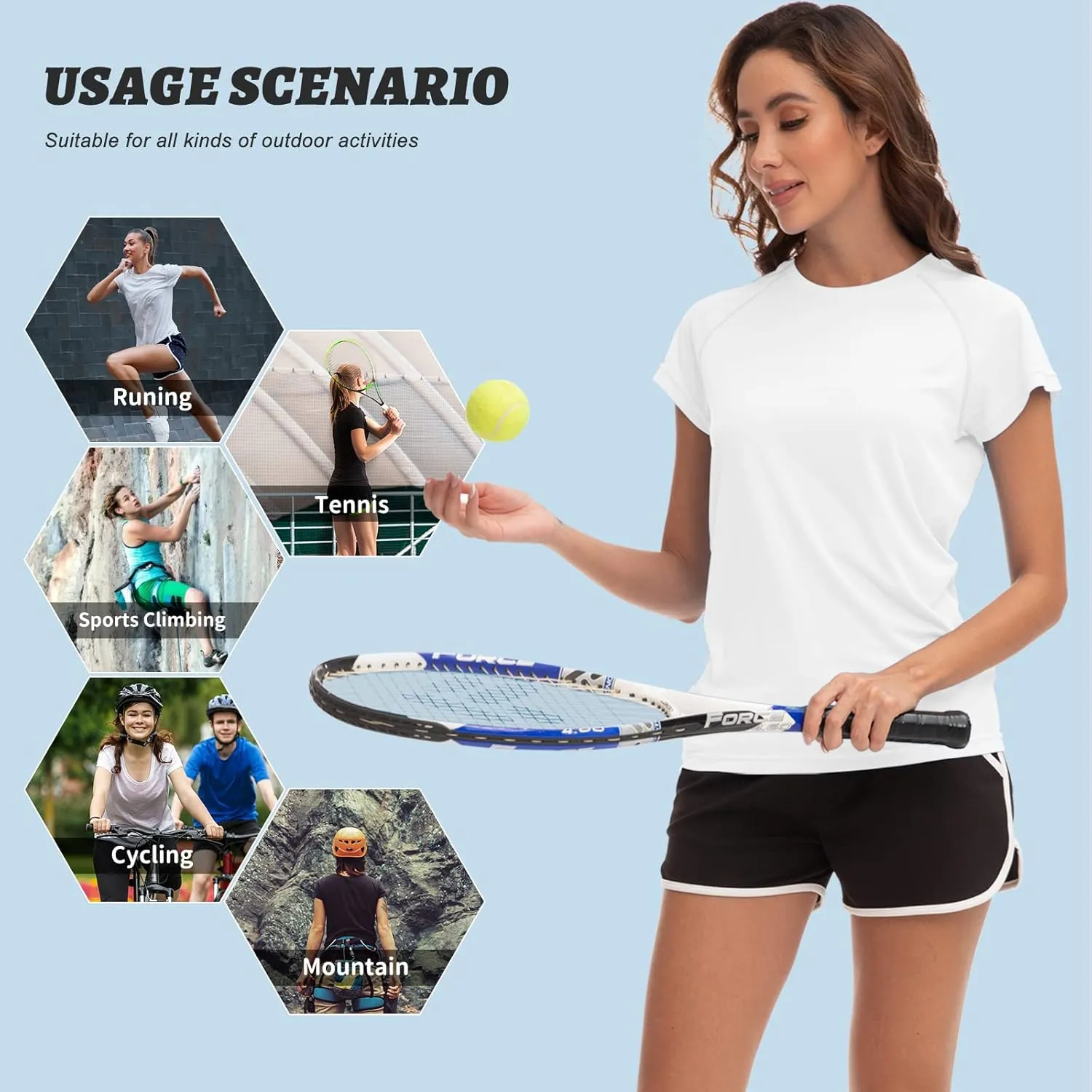 MEETWEE Women Rash Guard Short Sleeve T-Shirts Quick Dry Swim Shirt UPF 50  UV Sun Protection Lightweight Workout Swim Top
