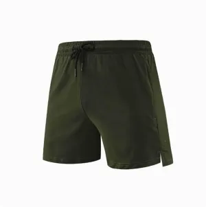 Men Running Athletic Shorts with Pockets Summer Breathable Quick Dry Gym Training Outfits Elastic Waist Beach Shorts