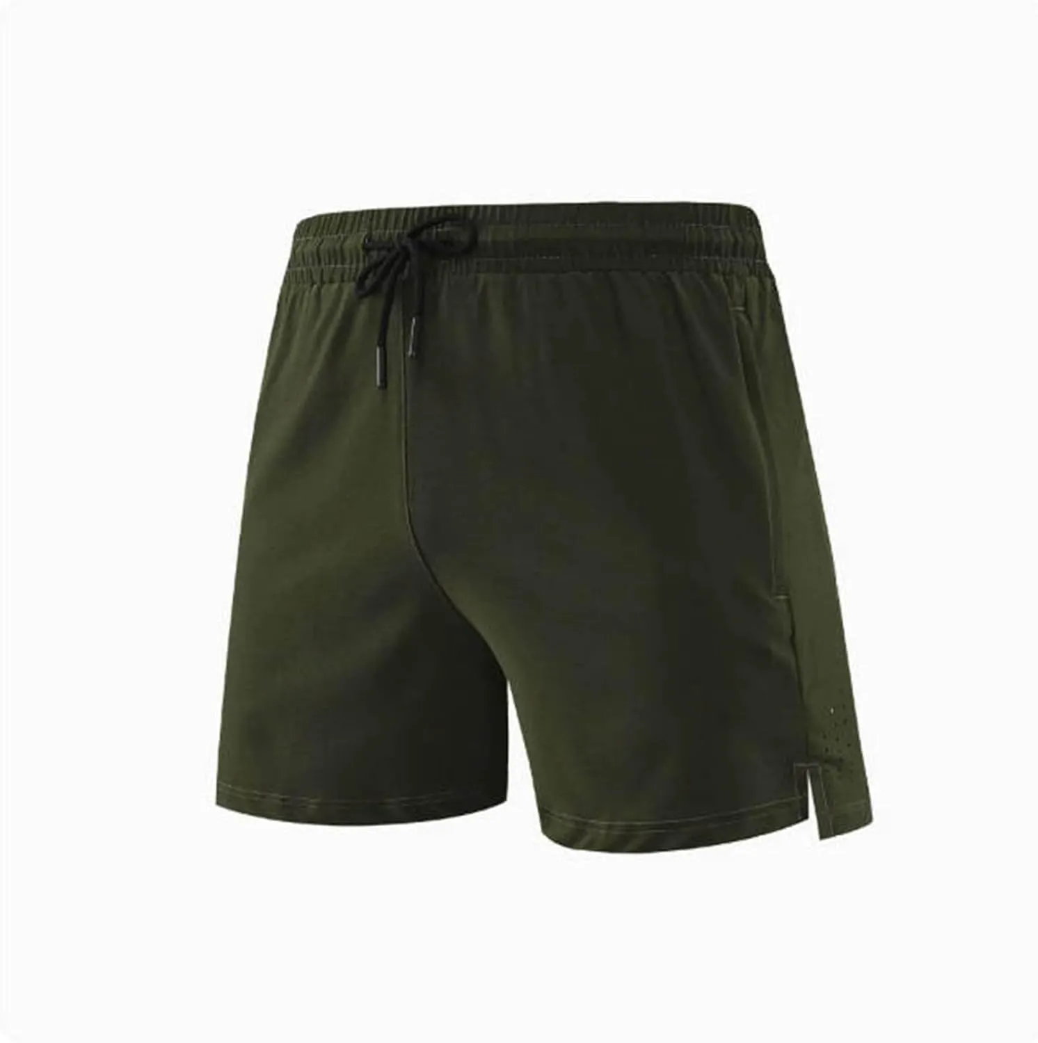 Men Running Athletic Shorts with Pockets Summer Breathable Quick Dry Gym Training Outfits Elastic Waist Beach Shorts