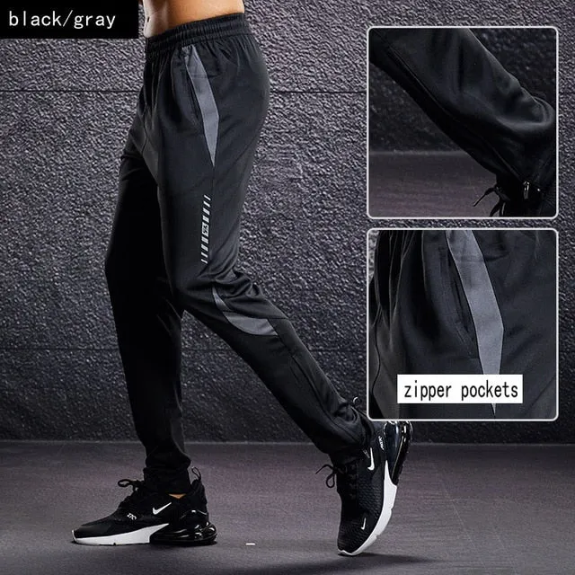Men Sport Pants Running Pants With Zipper Pockets Training and Jogging Men Pants Fitness Pants For Men Sportwear