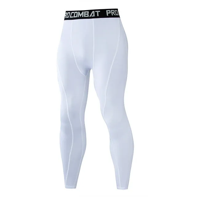 Men Tight Leggings Running Sports Male Gym Fitness Jogging Pants Quick Dry Trousers Workout Training Yoga Bottoms
