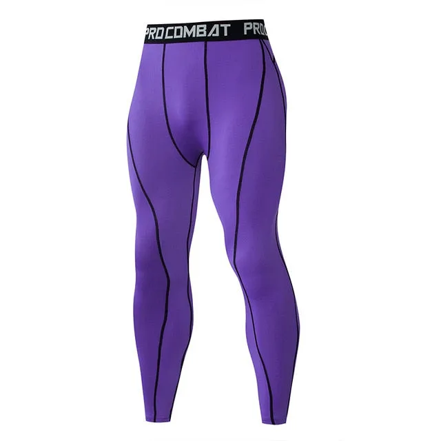 Men Tight Leggings Running Sports Male Gym Fitness Jogging Pants Quick Dry Trousers Workout Training Yoga Bottoms