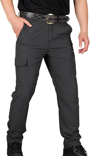 Men's Active Athletic Casual Tricot Middle Waist Denim Long Jogger Pants Hiking Running Outdoor Sports Sweat Pants