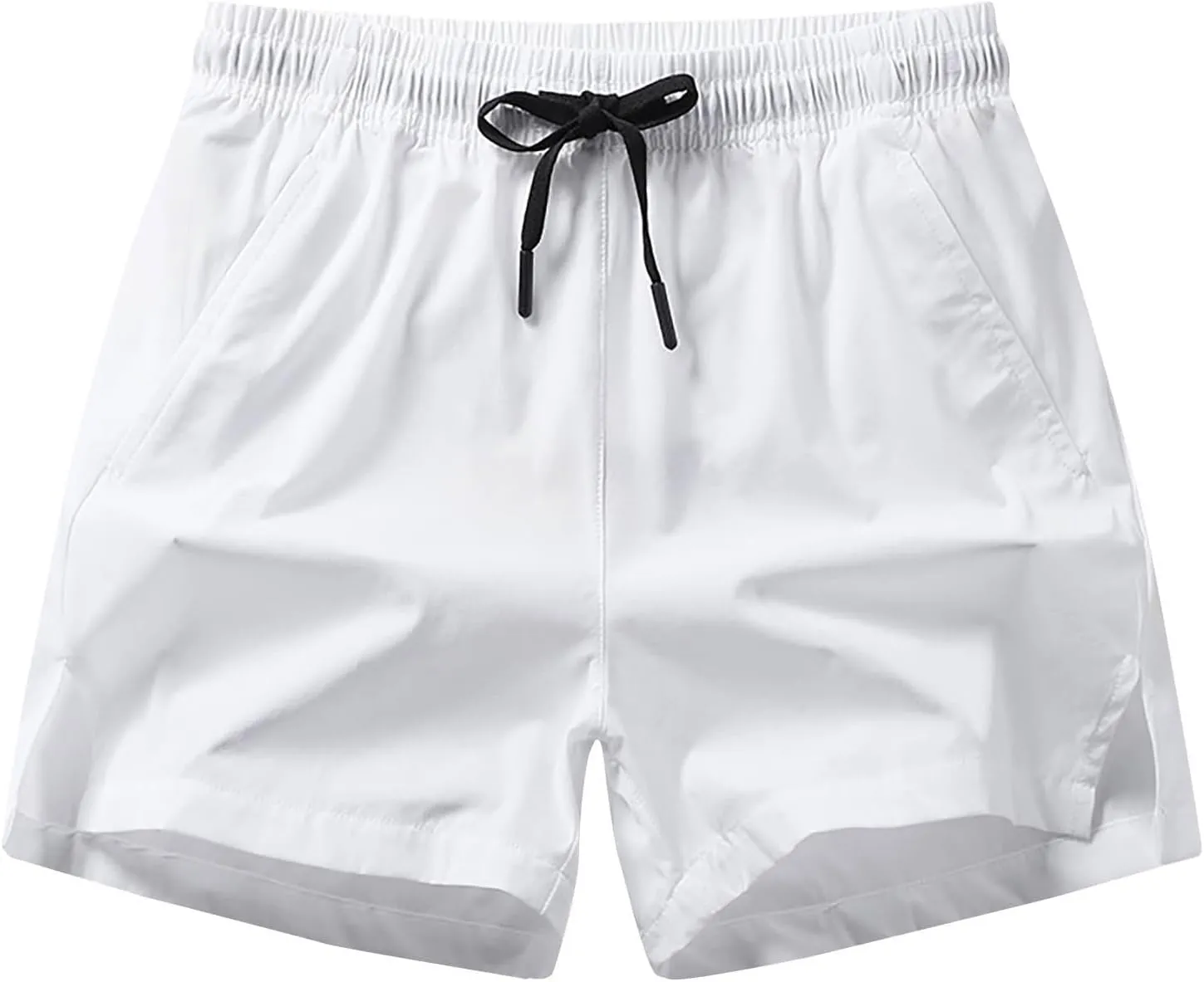 Men's Athletic Shorts Ice Silk Drawstring Elastic Quick Dry Short Summer Relaxed Fit Running Pants with Pockets