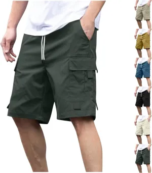 Men's Cargo Shorts Casual Lightweight Quick Dry Summer Outdoor Hiking Drawstring Multi-Pocket Relaxed Fit Cargo Shorts
