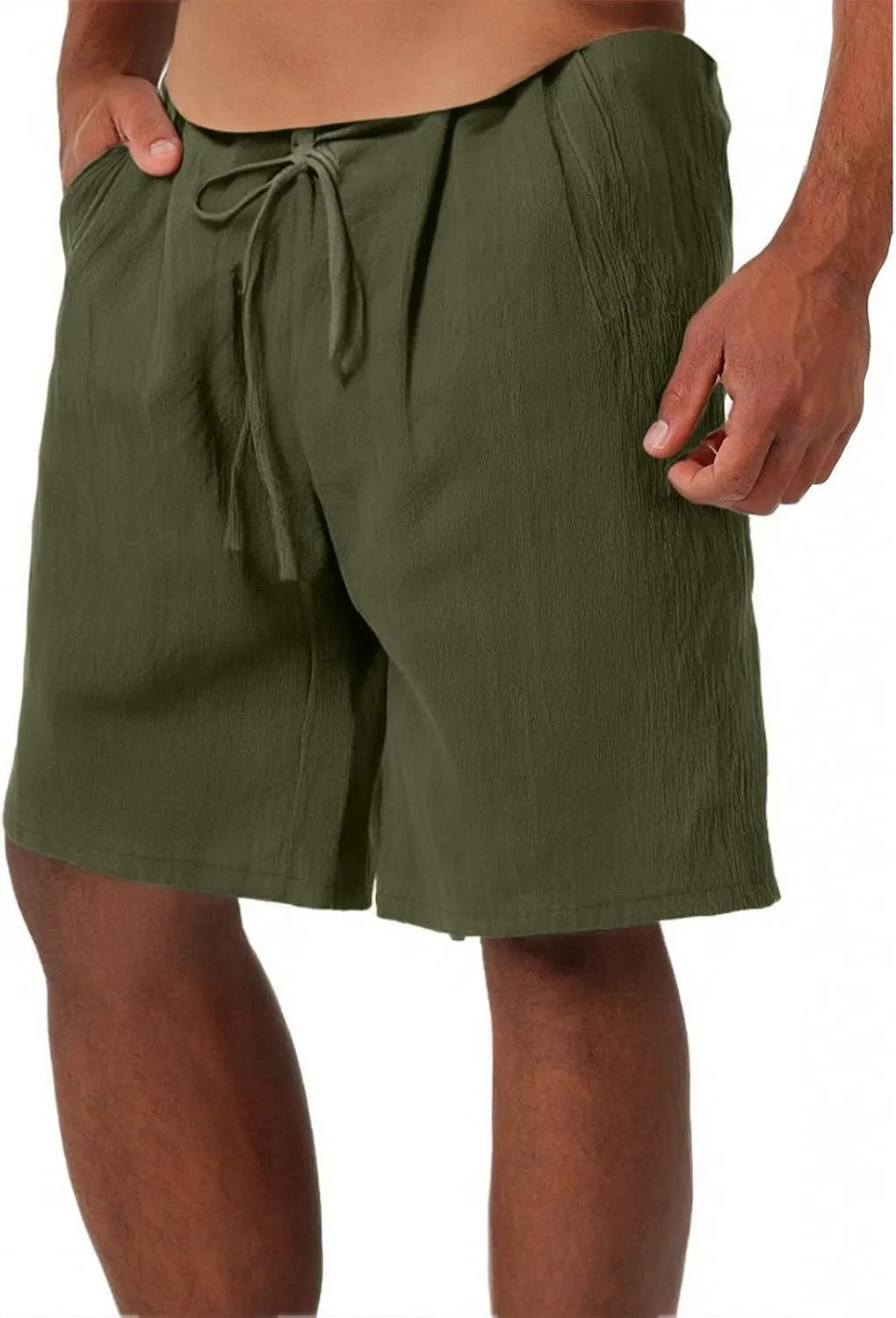 Mens Casual Gym Workout Shorts, Elastic Waist Jogger Lounge SweatShorts with Drawstring
