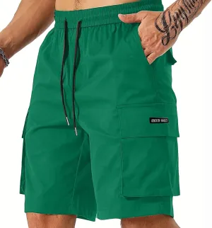 Mens Casual Gym Workout Shorts, Elastic Waist Jogger Lounge SweatShorts with Drawstring