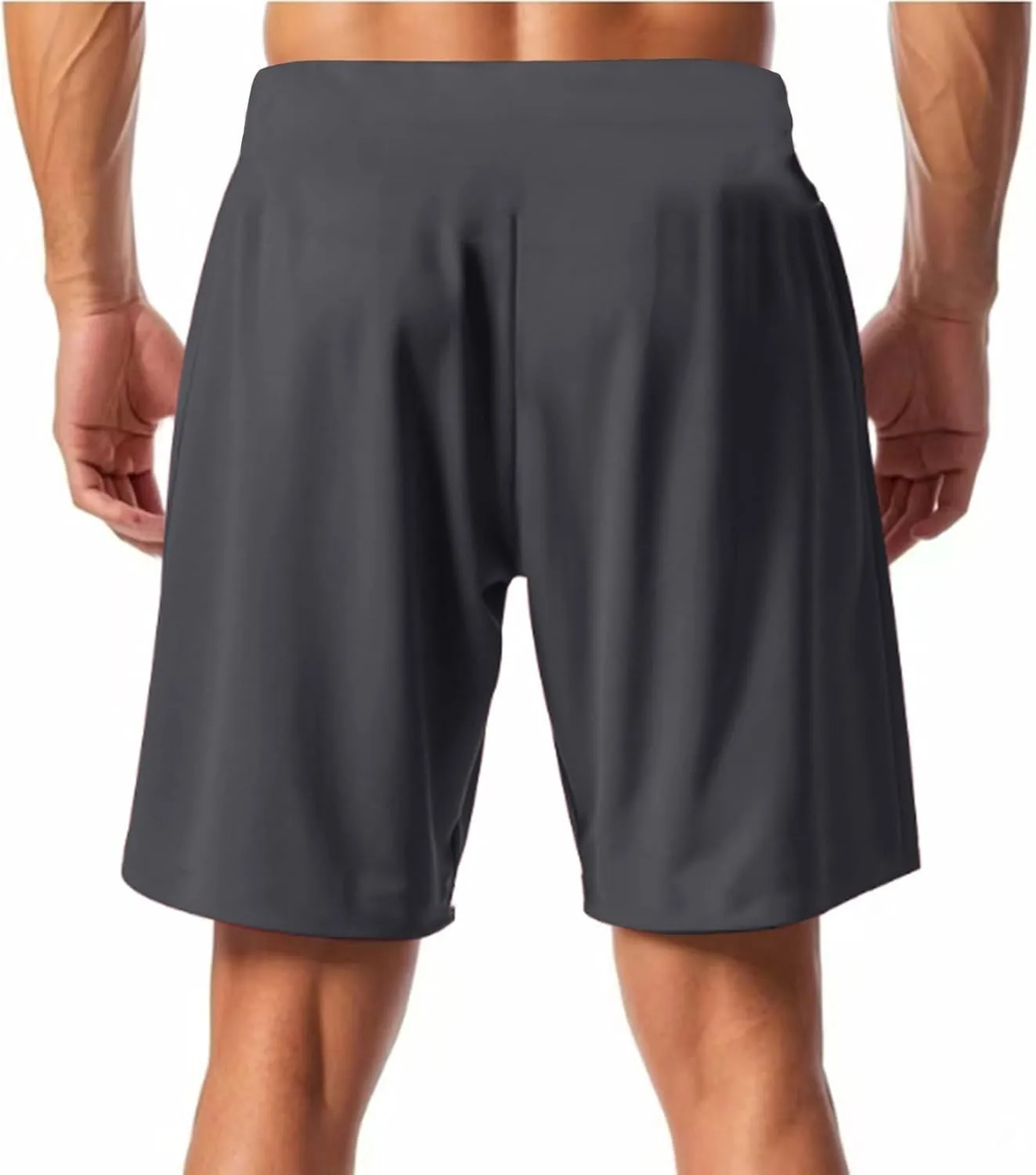 Mens Casual Gym Workout Shorts, Elastic Waist Jogger Lounge SweatShorts with Drawstring