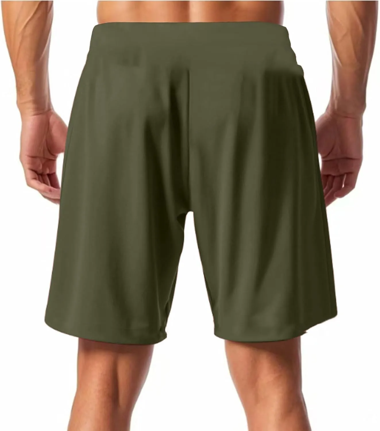Mens Casual Gym Workout Shorts, Elastic Waist Jogger Lounge SweatShorts with Drawstring