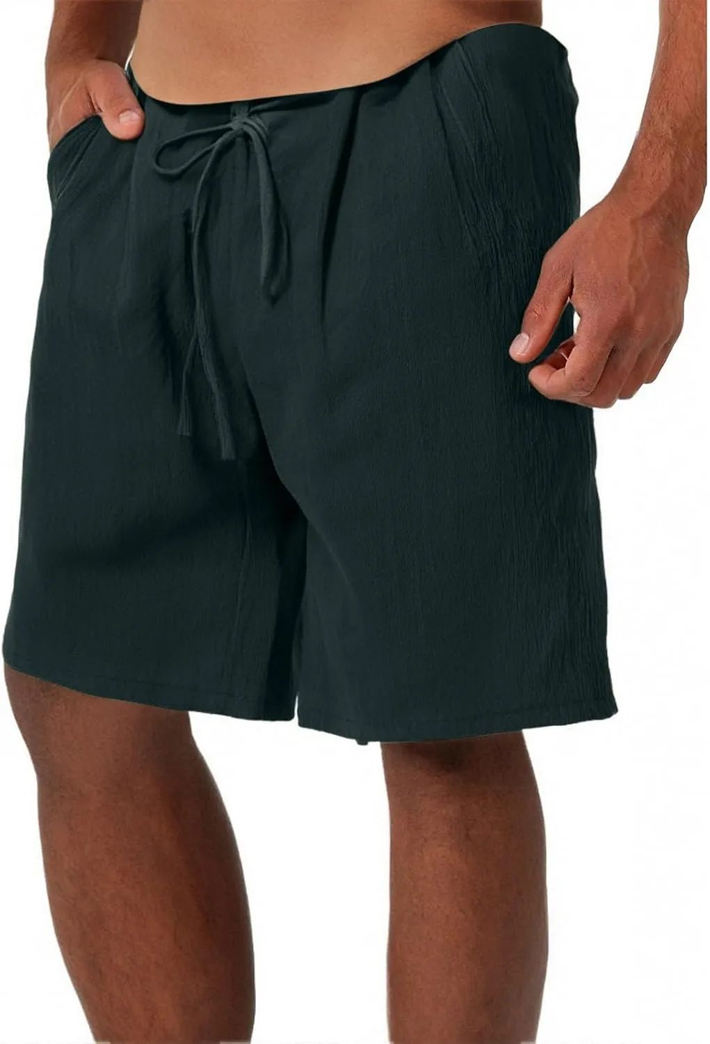 Mens Casual Gym Workout Shorts, Elastic Waist Jogger Lounge SweatShorts with Drawstring