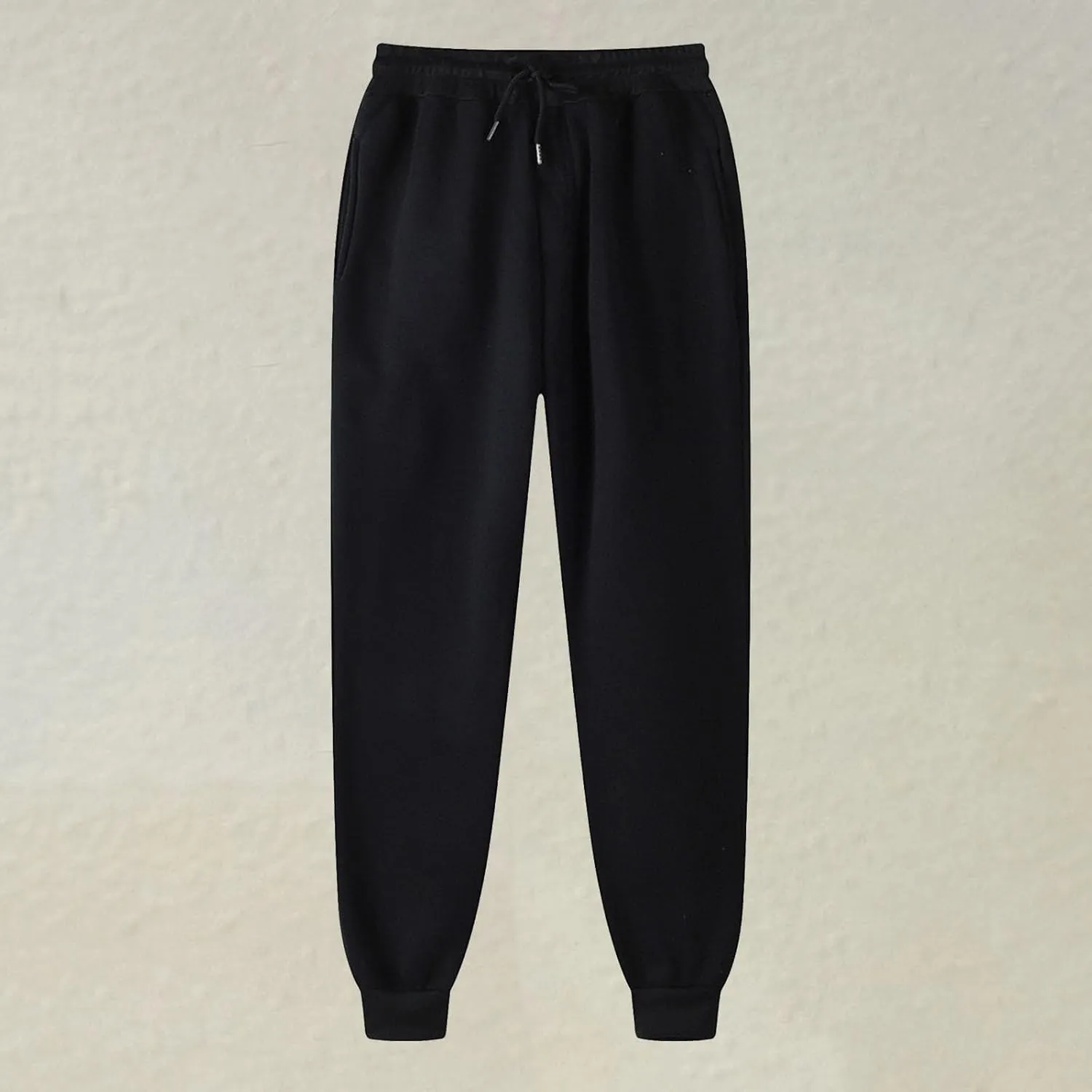 Mens Casual Joggers Pants Cotton Drawstring Cargo Pants Fashion Baggy Athletic Jogging Solid Sweatpants with Pocket