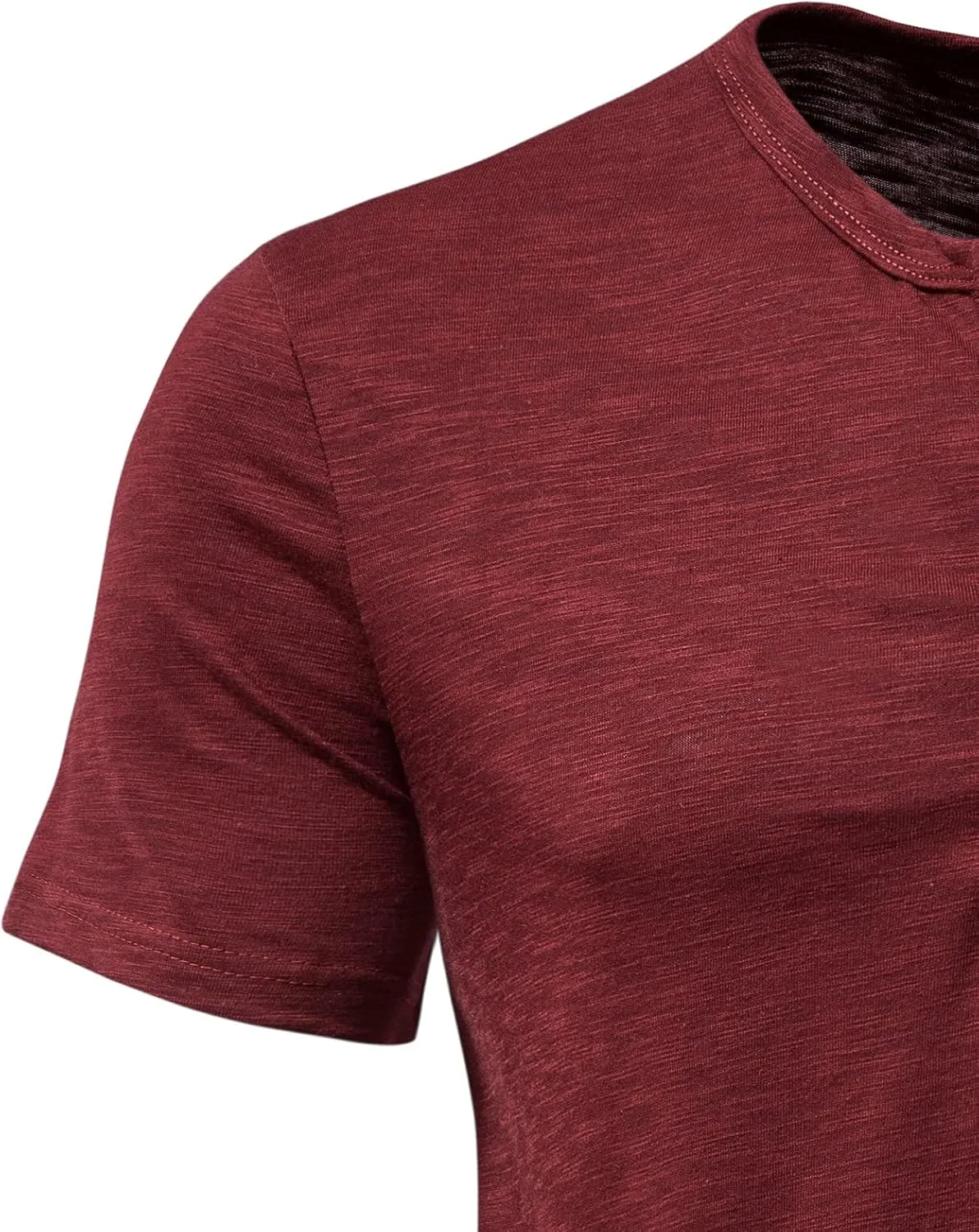 Men's Casual Stretchy Slim Fit Short Sleeve Henley Shirt