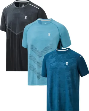 Men's Dry Fit Workout Shirts - Moisture-Wicking, Quick-Dry, 4-Way Stretch Premium Athletic Tees for Running & Sports