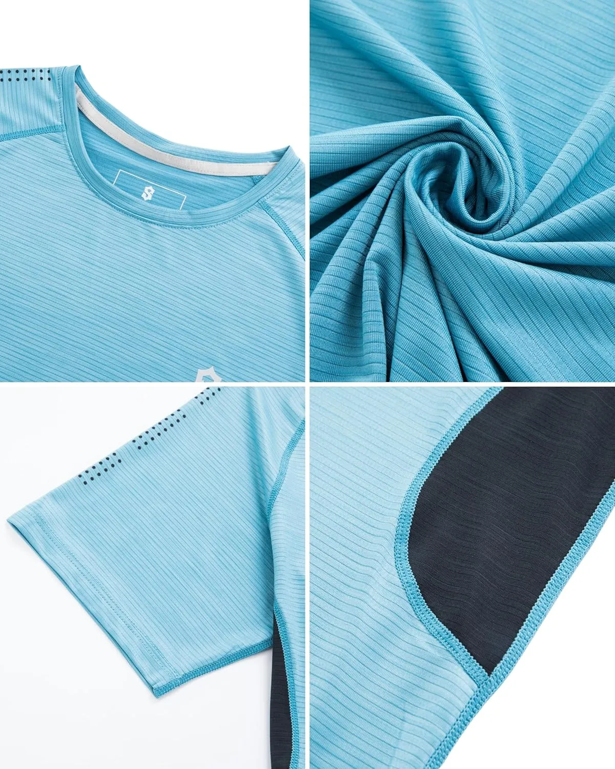 Men's Dry Fit Workout Shirts - Moisture-Wicking, Quick-Dry, 4-Way Stretch Premium Athletic Tees for Running & Sports