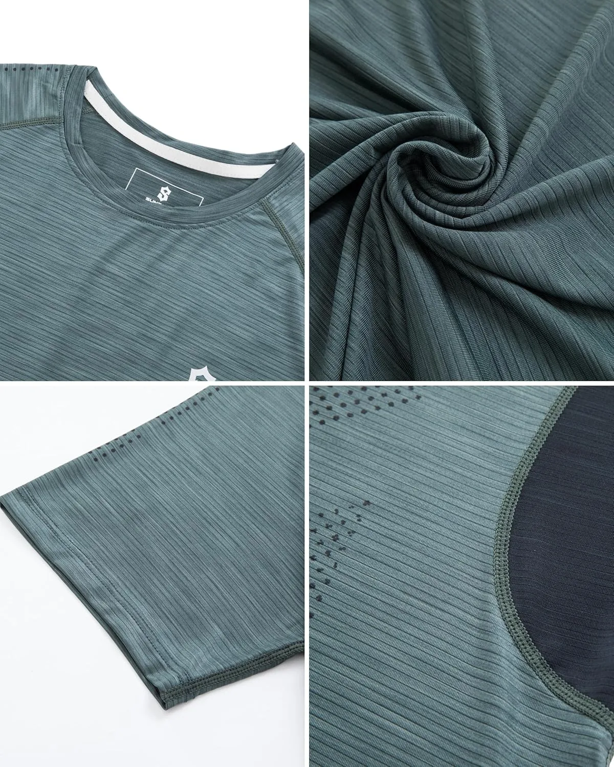 Men's Dry Fit Workout Shirts - Moisture-Wicking, Quick-Dry, 4-Way Stretch Premium Athletic Tees for Running & Sports