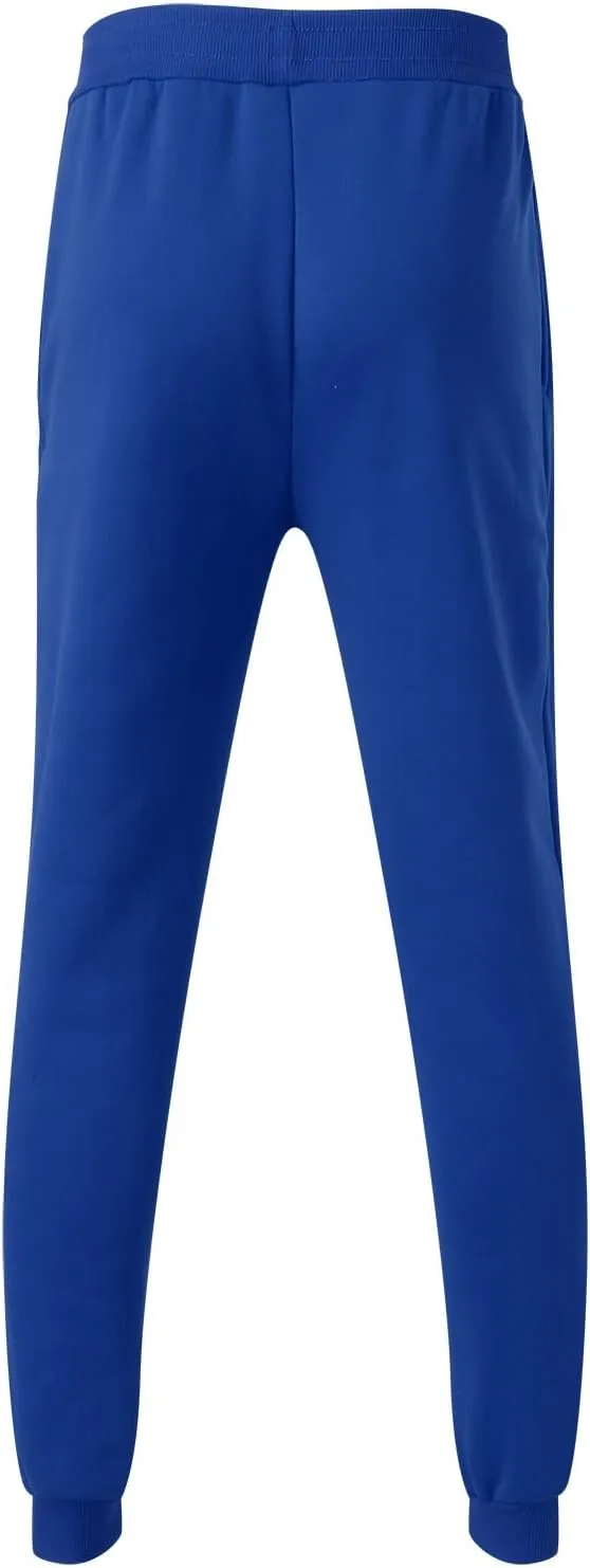 Men's Fleece Cargo Sweatpants Drawstring Loose Waist Solid Color Pants Pocket Active Athletic Workout Sweatpants Men