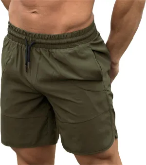 Mens Gym Quick Dry Workout Shorts Running Training Drawstring Short-Pants Soft Breathable Sweat-Wicking Loose-fit Short (Green,XX-Large)