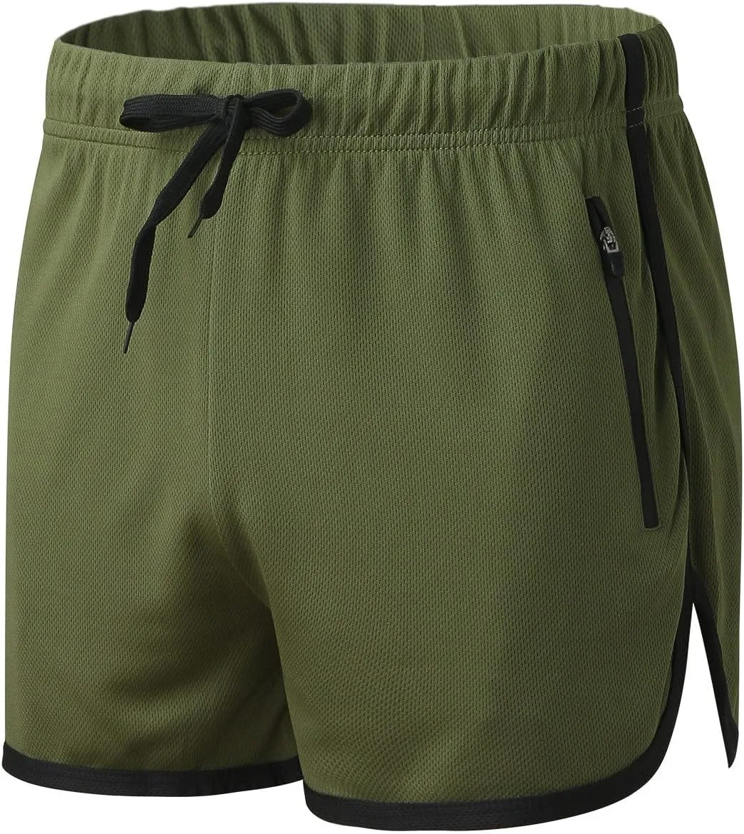 Men's Gym Workout Shorts Lightweight Athletic Shorts Running Quick Dry Bodybuilding Training with Pocket
