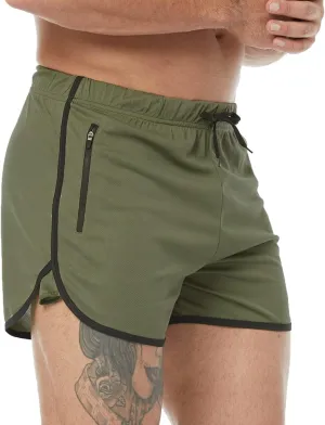 Men's Gym Workout Shorts Lightweight Athletic Shorts Running Quick Dry Bodybuilding Training with Pocket