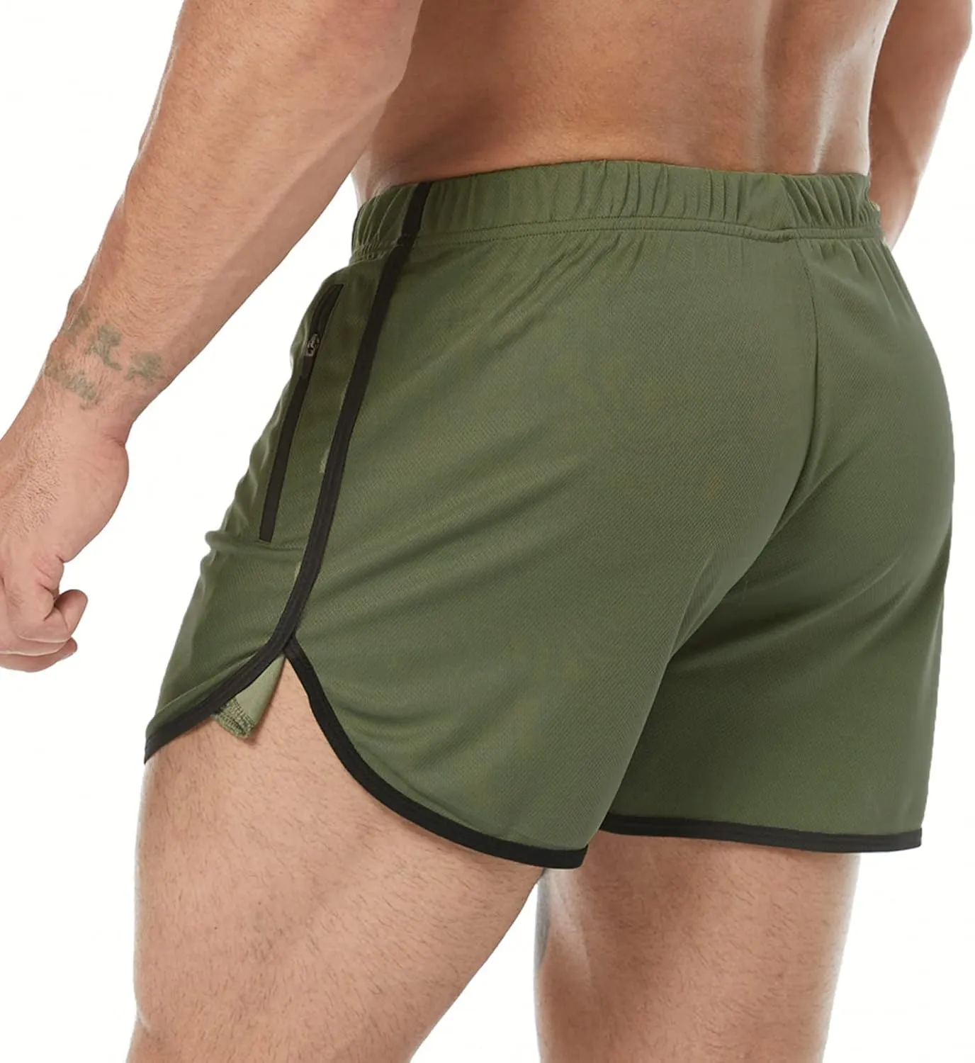 Men's Gym Workout Shorts Lightweight Athletic Shorts Running Quick Dry Bodybuilding Training with Pocket