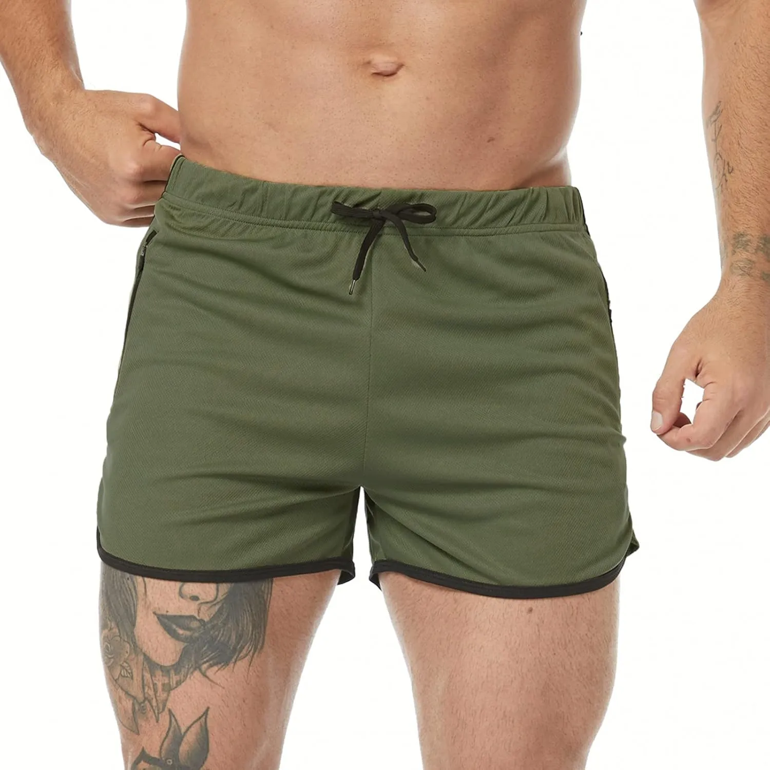 Men's Gym Workout Shorts Lightweight Athletic Shorts Running Quick Dry Bodybuilding Training with Pocket
