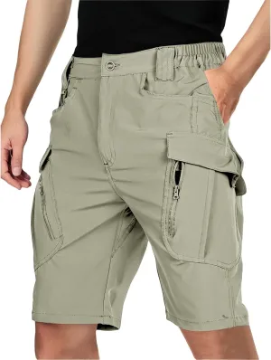 Men's Hiking Cargo Shorts Summer Outdoor Tactical Pants with Multi Pockets Fishing Camping Casual Travel Shorts for Men
