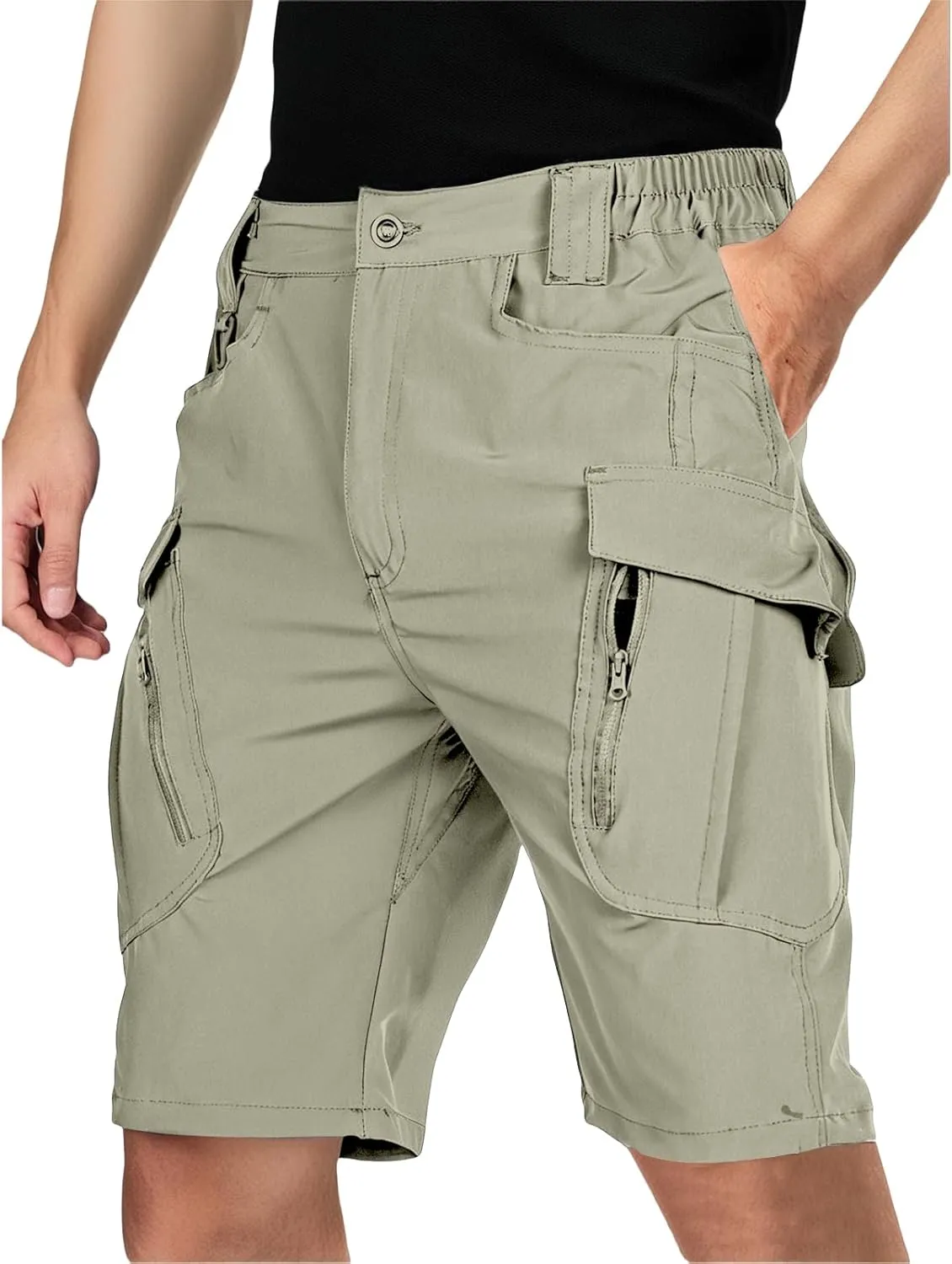 Men's Hiking Cargo Shorts Summer Outdoor Tactical Pants with Multi Pockets Fishing Camping Casual Travel Shorts for Men