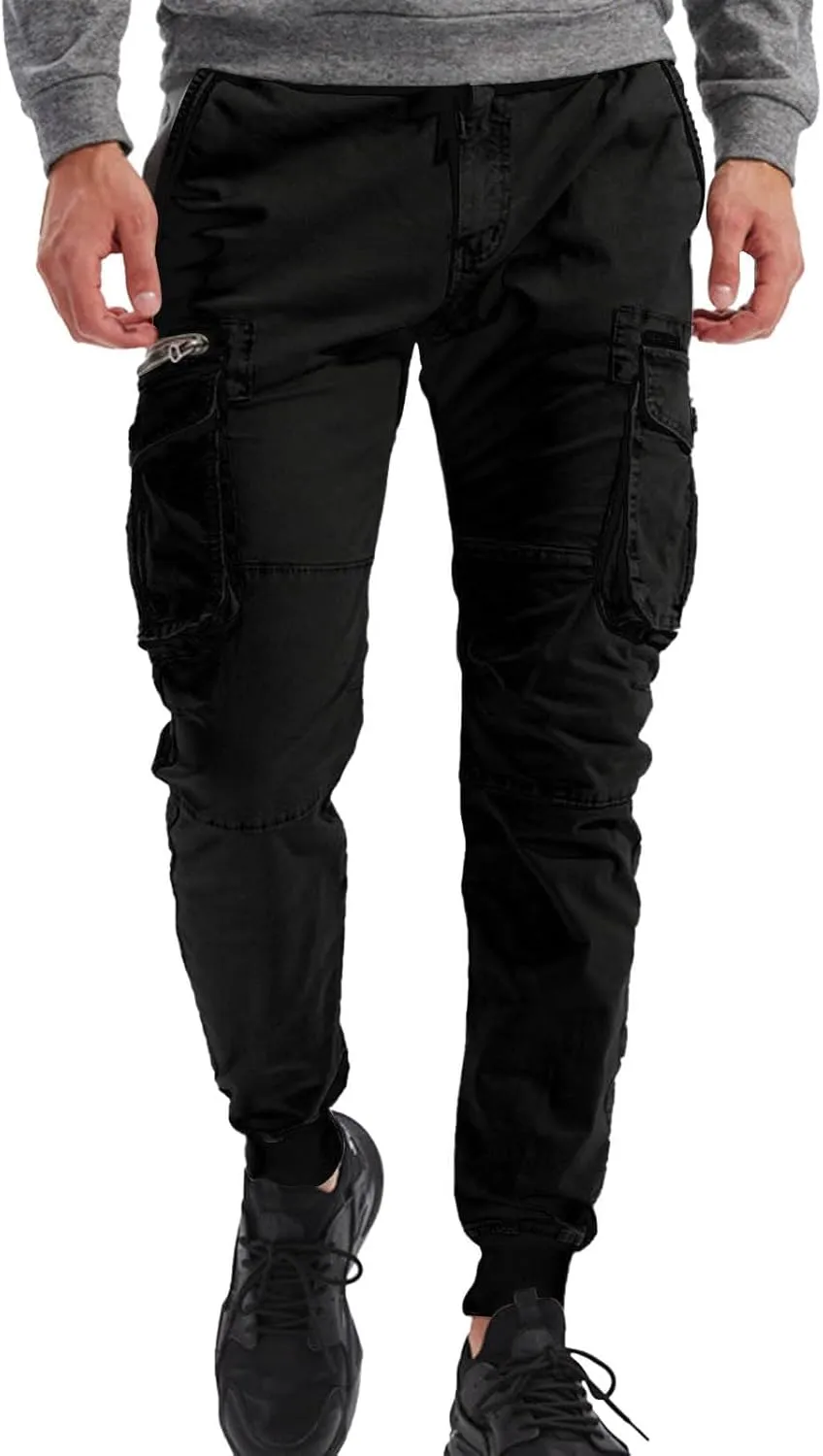 Men's Joggers Leggings Color Pants Casual Multi-Pocket Men's Trousers Tooling Solid Men's Pants Athletic Pants