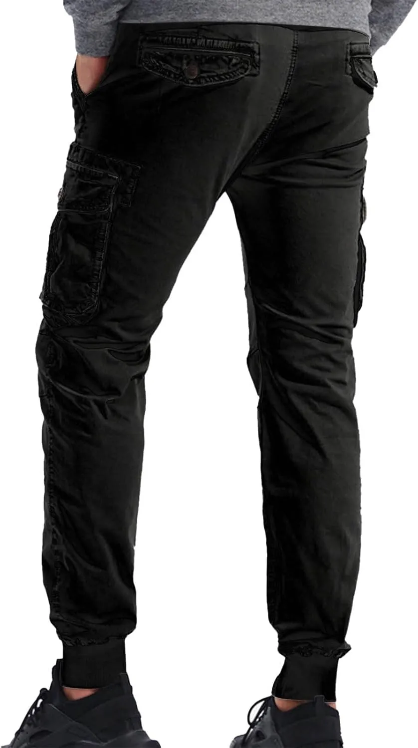 Men's Joggers Leggings Color Pants Casual Multi-Pocket Men's Trousers Tooling Solid Men's Pants Athletic Pants