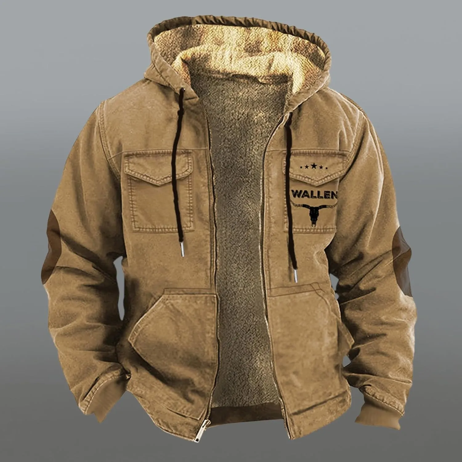 Mens Lightweight Jackets Leisure Long Sleeve Standing Neck Windproof and Warm Solid PU Leather Coat Leather Jacket