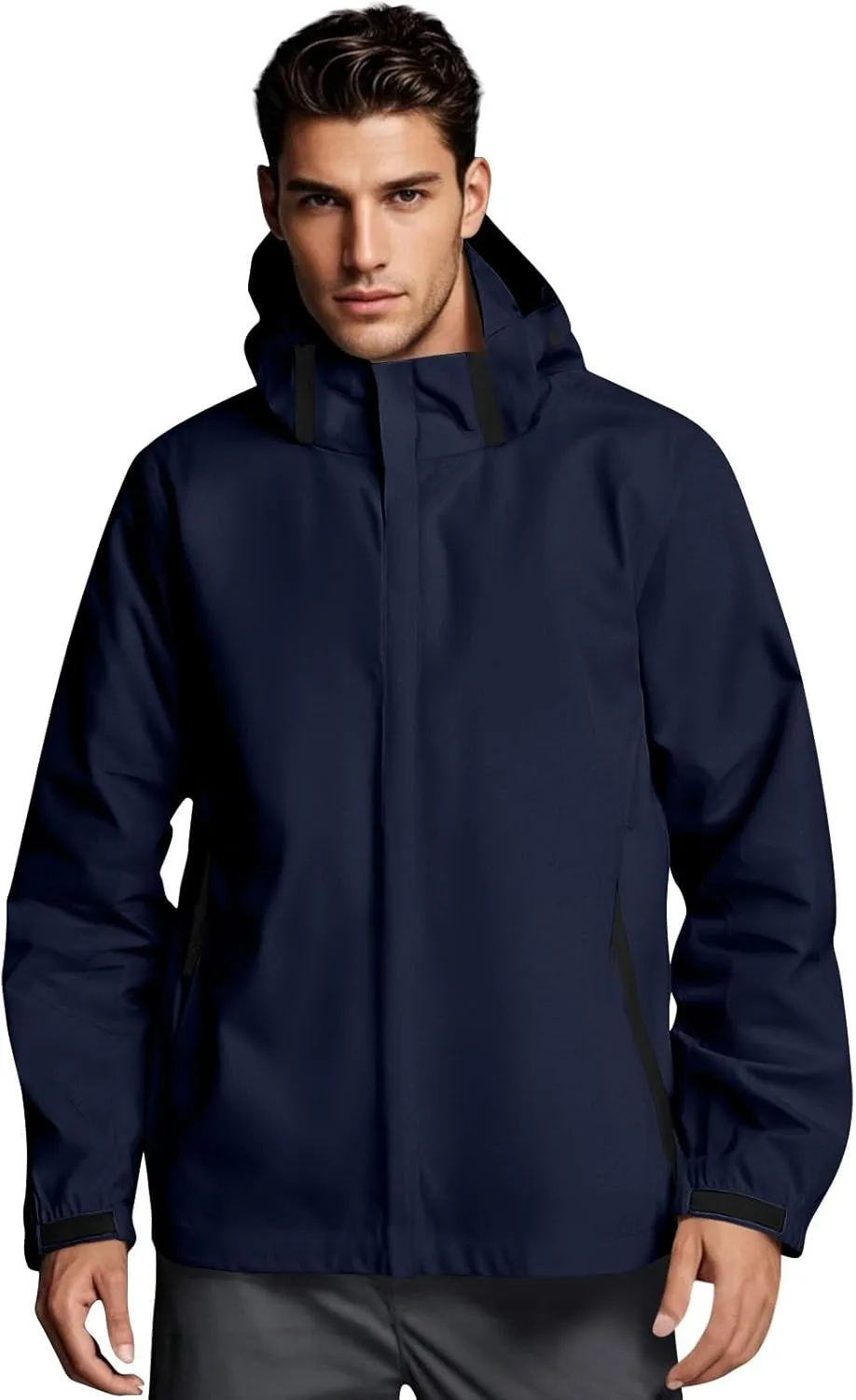 Men's Lightweight Rain Jacket - Waterproof Windbreaker for Hiking & Travel
