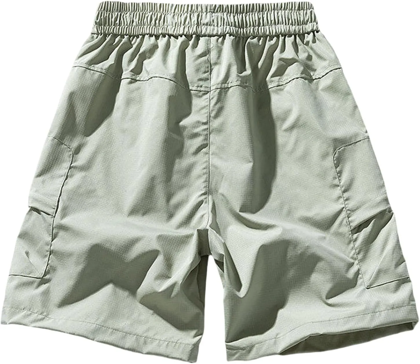 Men's Linen Shorts Athletic Hiking Water Resistant Quick-Dry Lightweight Outdoor Sweat Shorts with Pockets