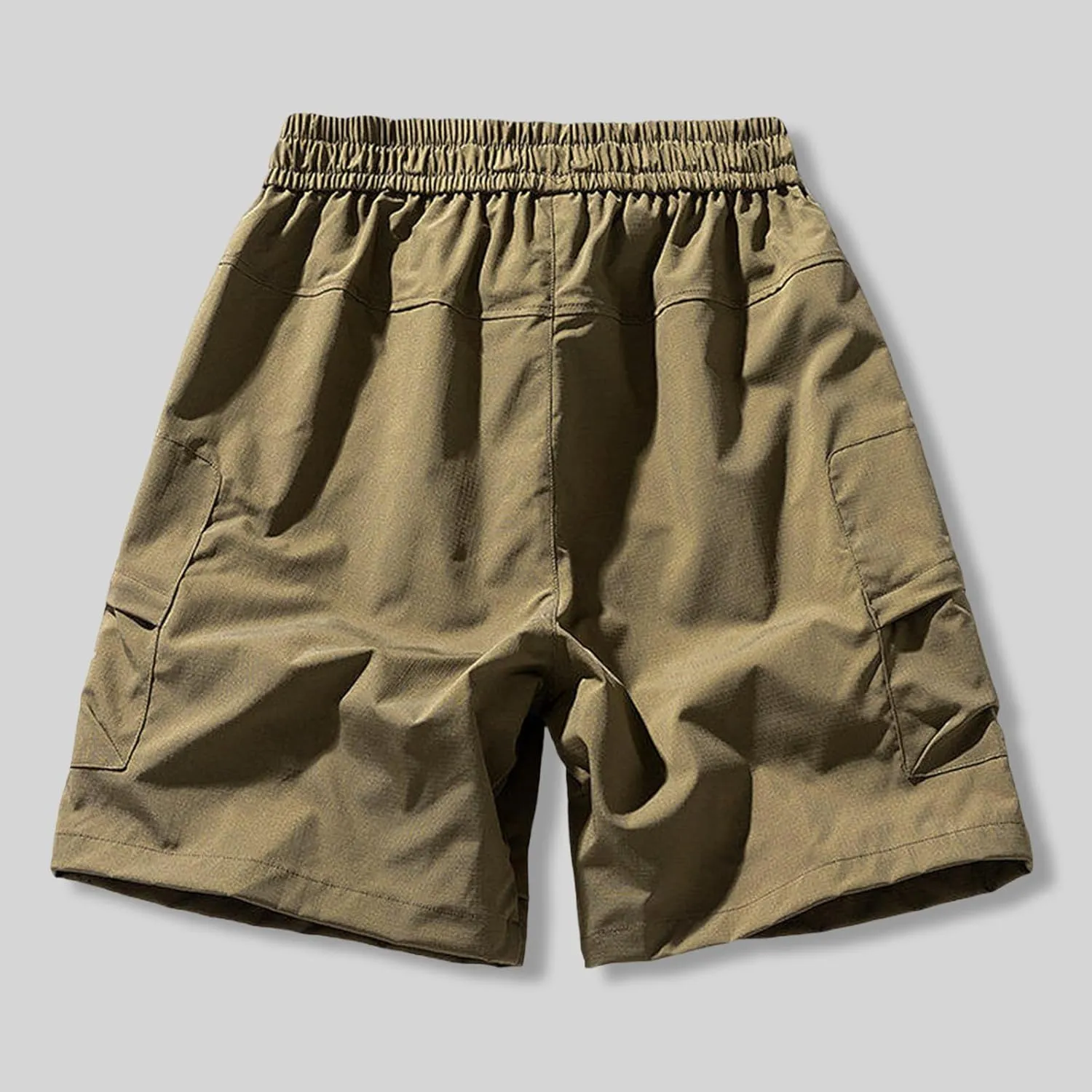 Men's Linen Shorts Athletic Hiking Water Resistant Quick-Dry Lightweight Outdoor Sweat Shorts with Pockets