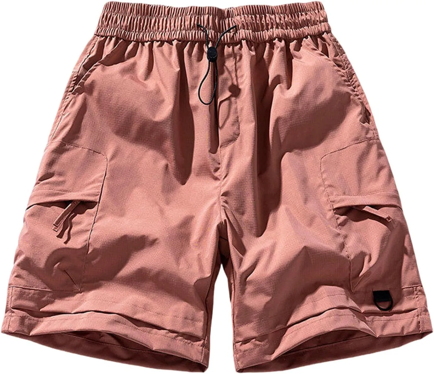 Men's Linen Shorts Athletic Hiking Water Resistant Quick-Dry Lightweight Outdoor Sweat Shorts with Pockets