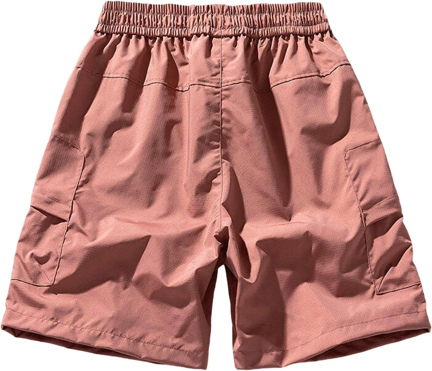 Men's Linen Shorts Athletic Hiking Water Resistant Quick-Dry Lightweight Outdoor Sweat Shorts with Pockets