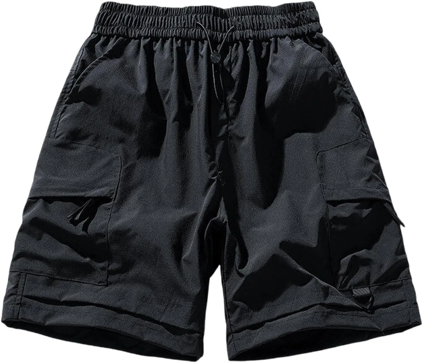 Men's Linen Shorts Athletic Hiking Water Resistant Quick-Dry Lightweight Outdoor Sweat Shorts with Pockets