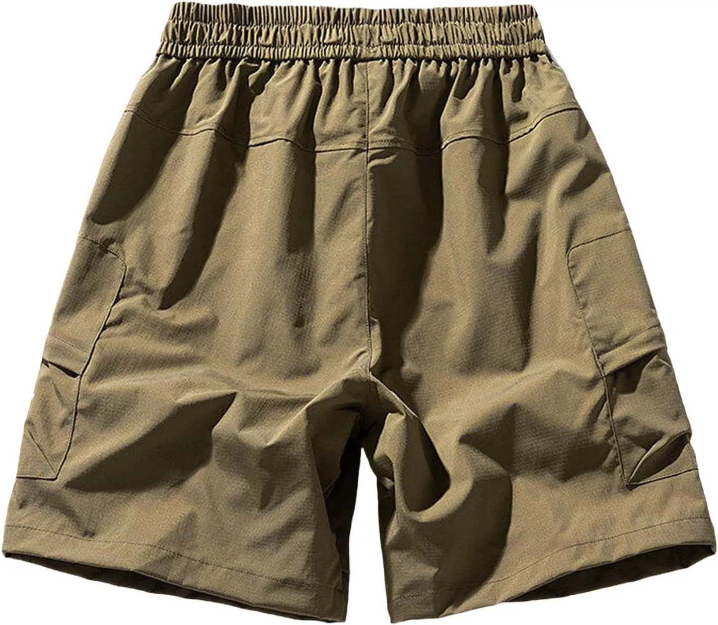Men's Linen Shorts Athletic Hiking Water Resistant Quick-Dry Lightweight Outdoor Sweat Shorts with Pockets