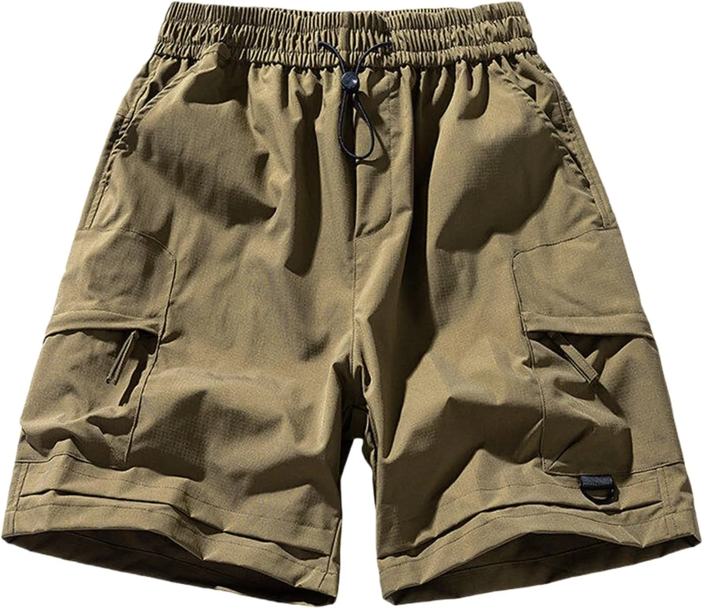 Men's Linen Shorts Athletic Hiking Water Resistant Quick-Dry Lightweight Outdoor Sweat Shorts with Pockets