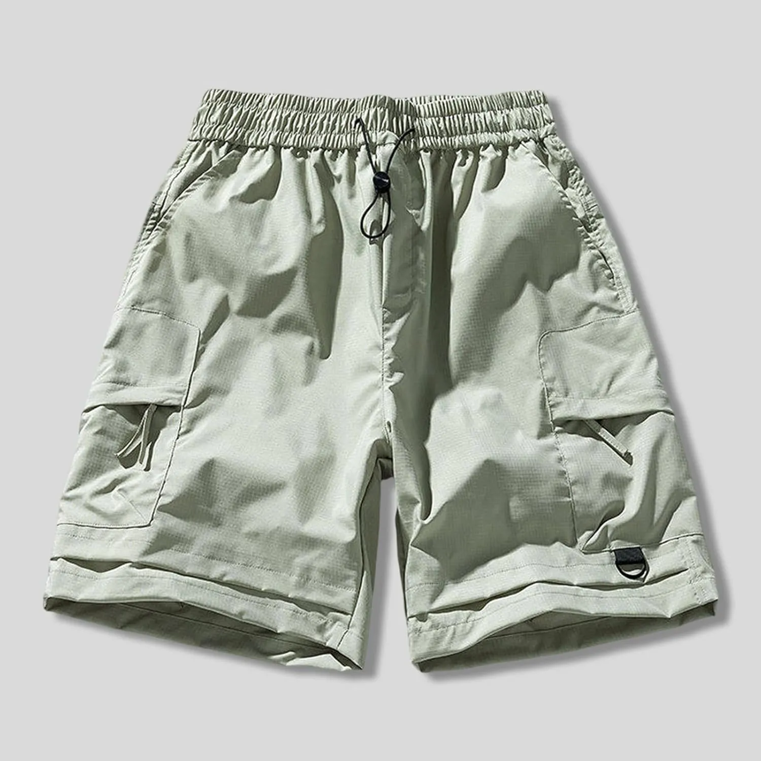 Men's Linen Shorts Athletic Hiking Water Resistant Quick-Dry Lightweight Outdoor Sweat Shorts with Pockets