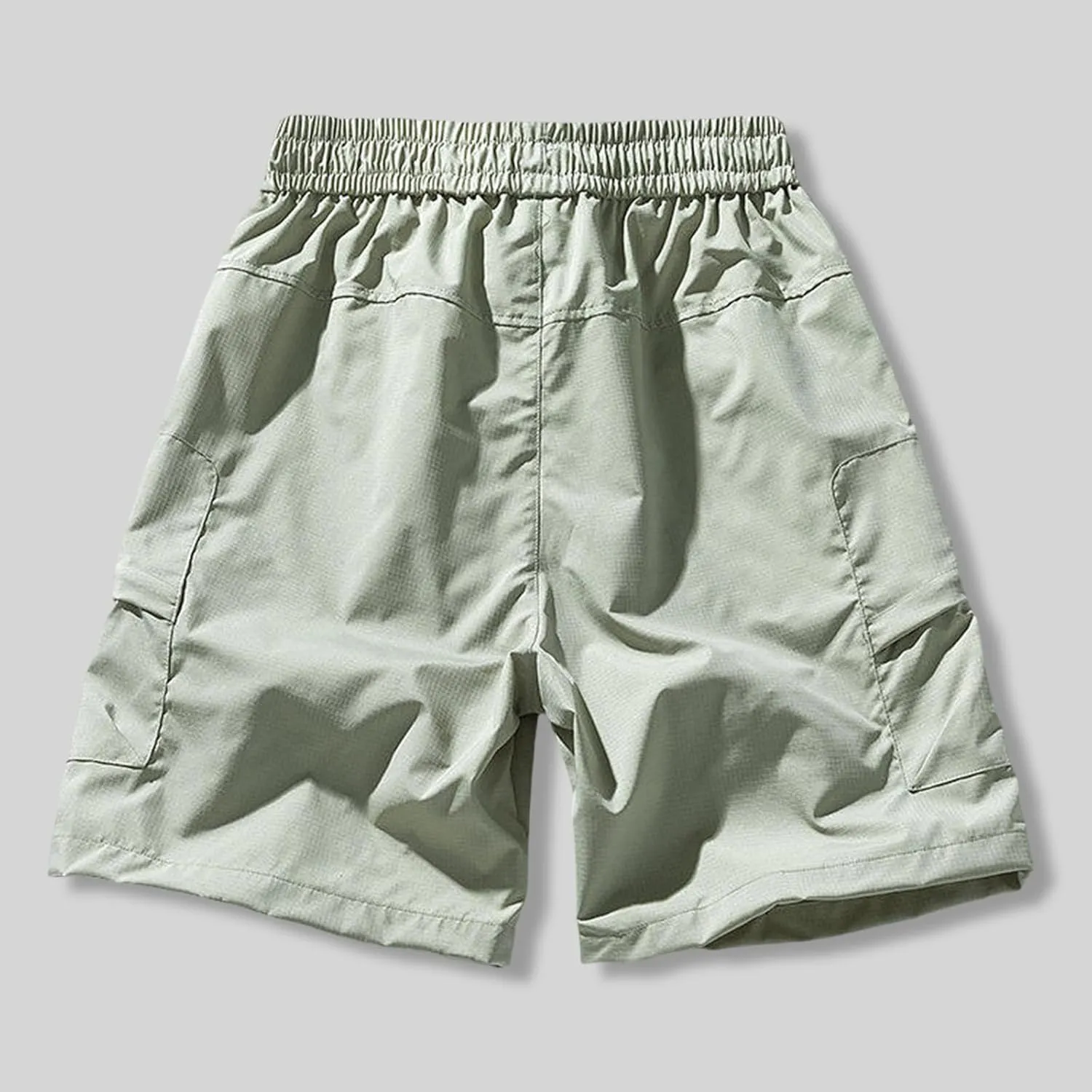 Men's Linen Shorts Athletic Hiking Water Resistant Quick-Dry Lightweight Outdoor Sweat Shorts with Pockets