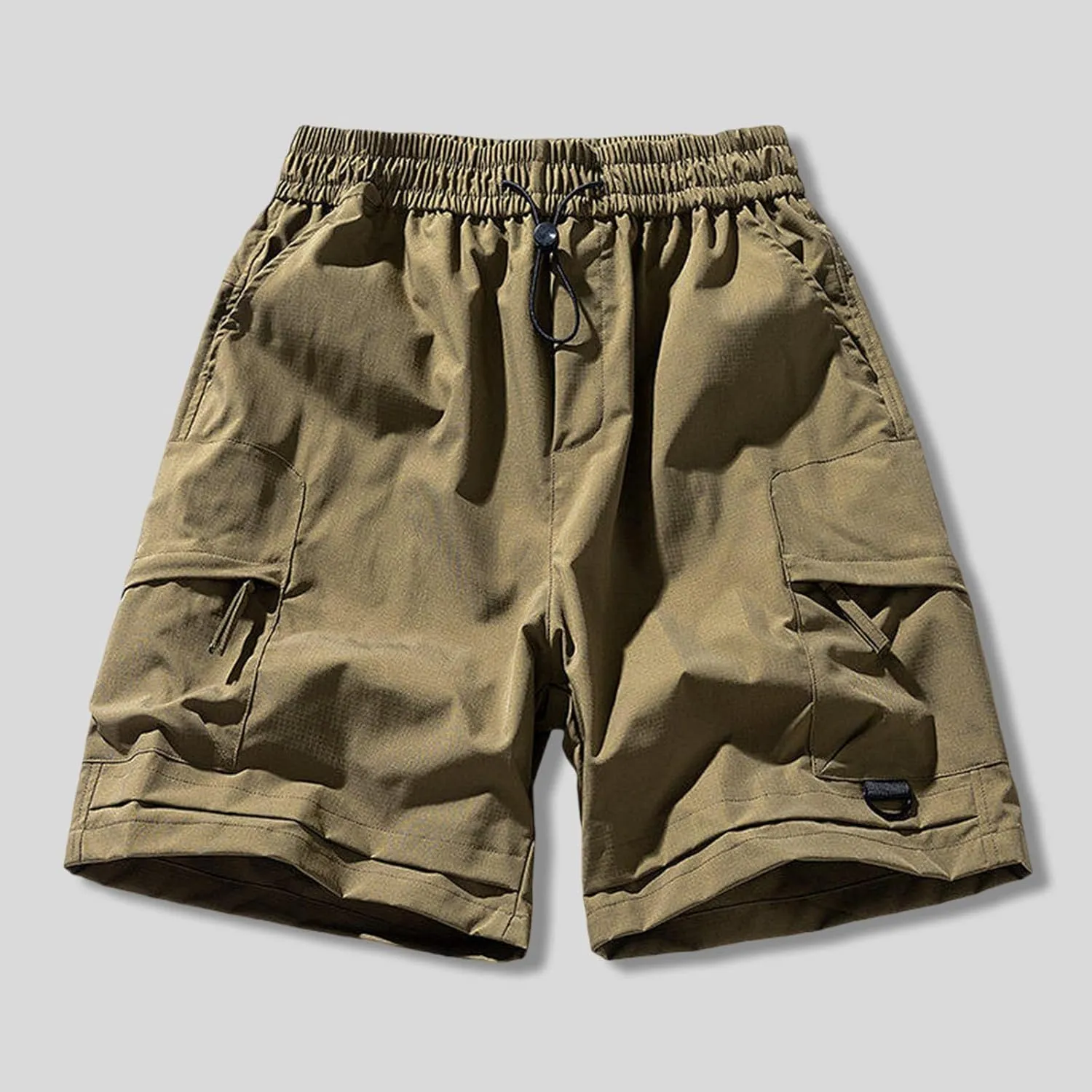 Men's Linen Shorts Athletic Hiking Water Resistant Quick-Dry Lightweight Outdoor Sweat Shorts with Pockets