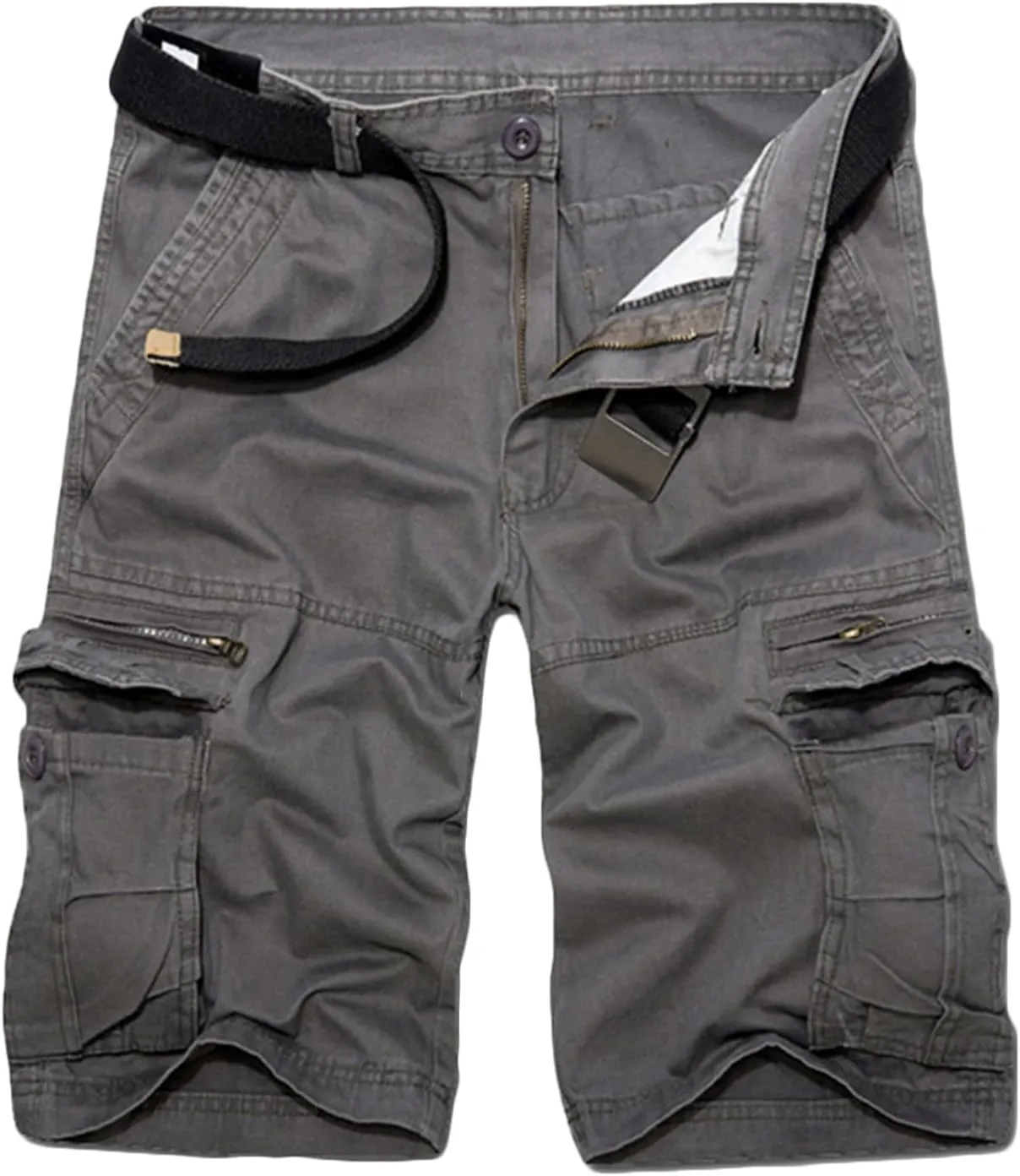 Men's Pants Cotton Beach Pants Drawstring Elastic Waist Shorts with Pockets Casual Baggy Classic Fit Lounge Shorts