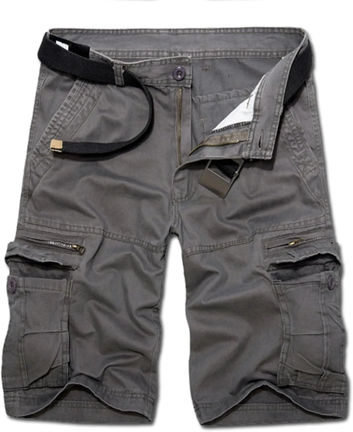 Men's Pants Cotton Beach Pants Drawstring Elastic Waist Shorts with Pockets Casual Baggy Classic Fit Lounge Shorts