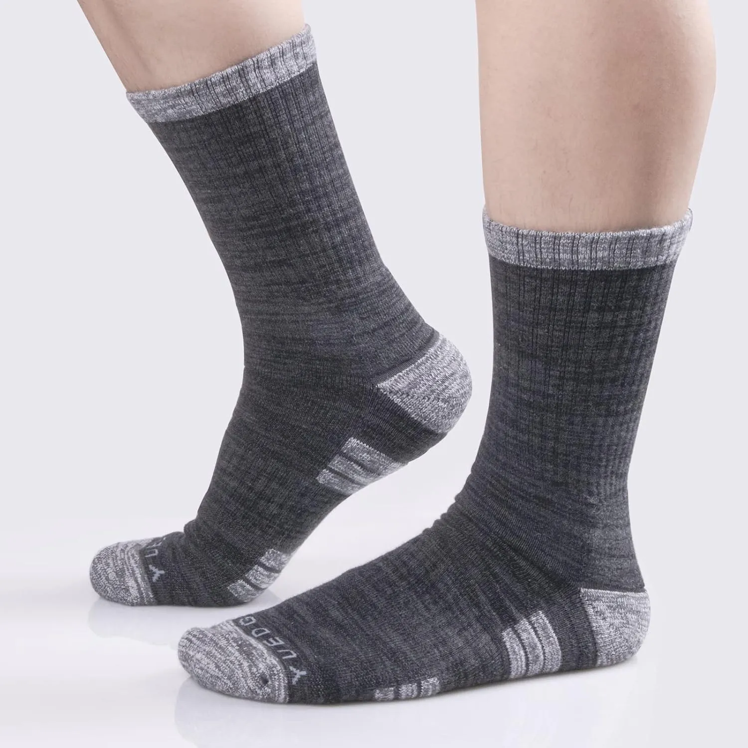 Mens Socks Sweat Wicking Anti Smell Cushioned Cotton Hiking Casual Everyday Work Casual Athletic Crew Socks For Men