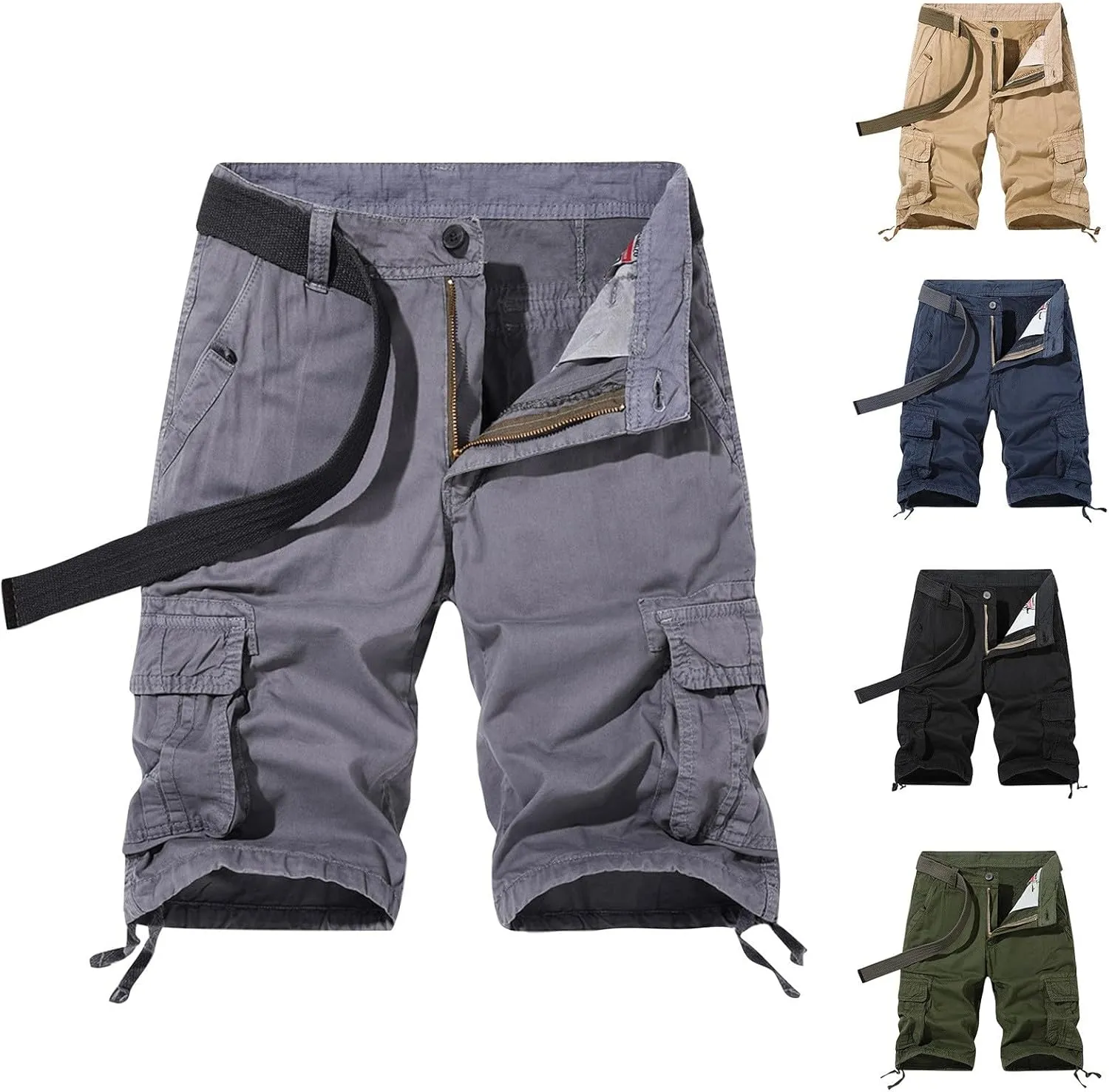 Mens Summer Casual Athletic Shorts Knitted Plaid Work Out Shorts Gym for Men for Hiking Tactical Camping Travel Black